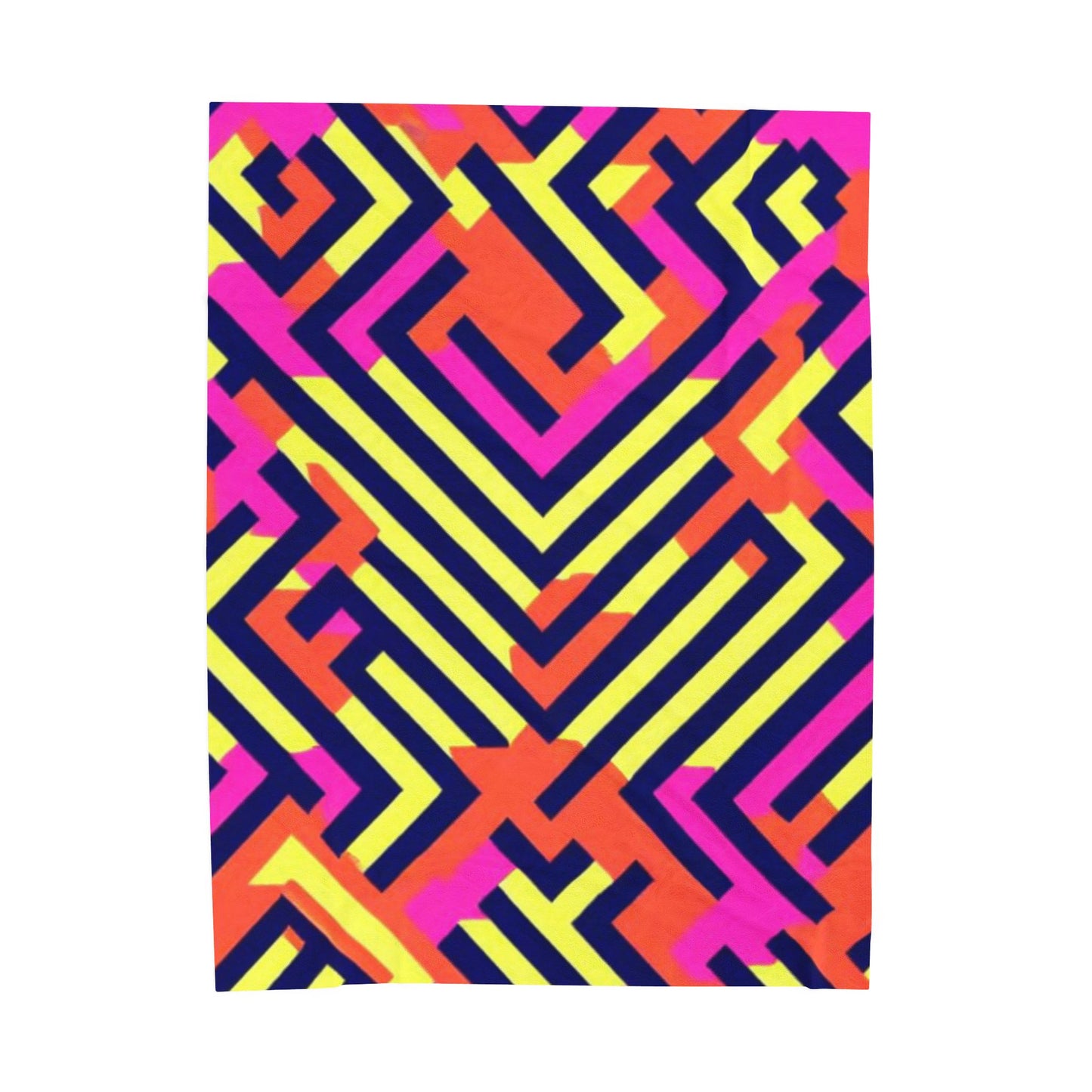 1980's Inspired Velveteen Plush Blanket