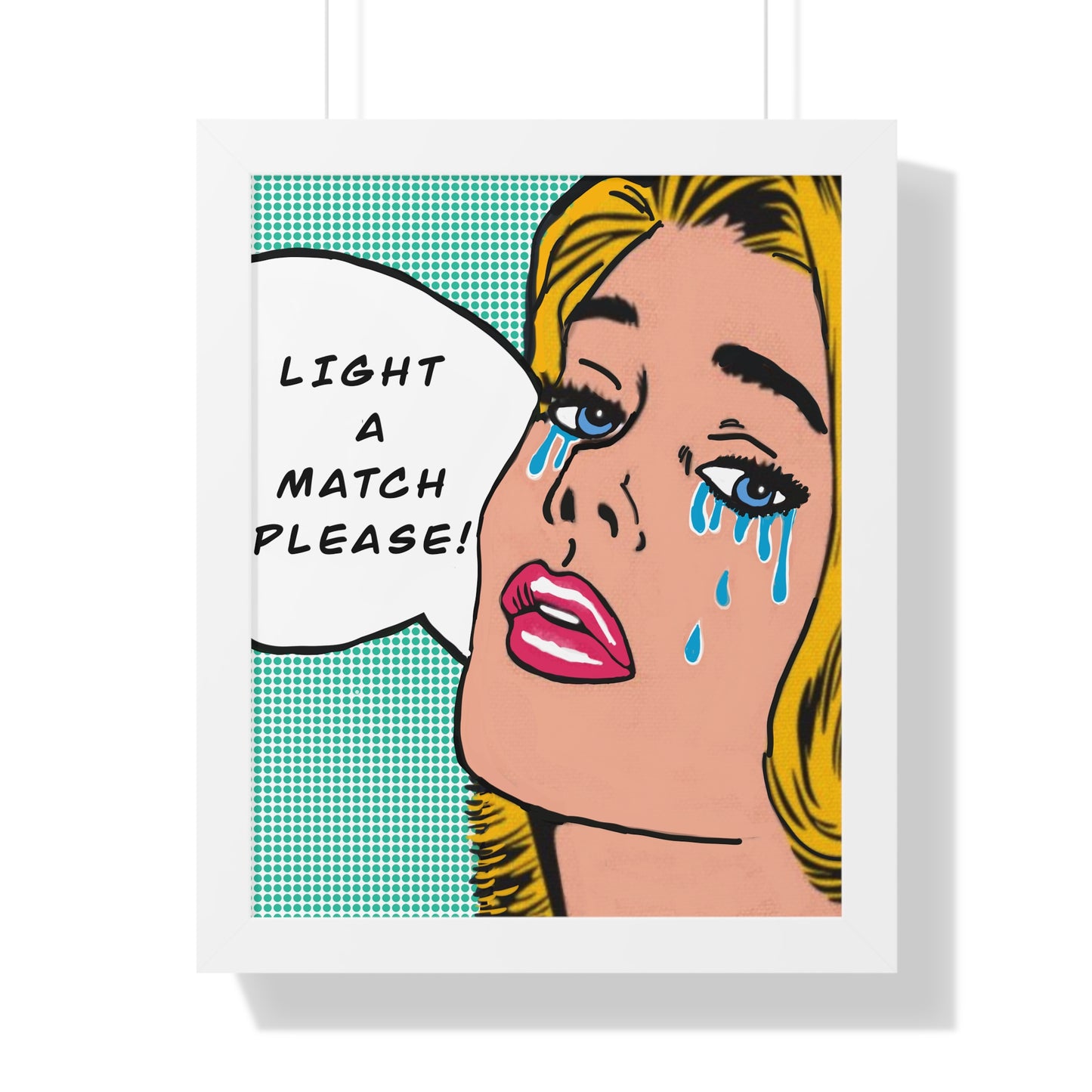 Pop Art Sassy Series Potty Humor Framed Light A Match Vertical Poster