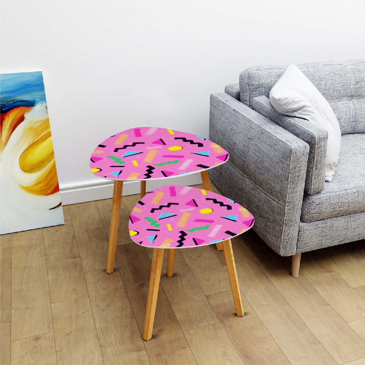 90s Saturday Morning Tv Coffee Table Set of 2