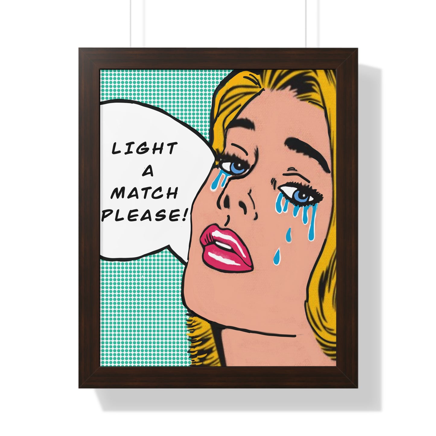 Pop Art Sassy Series Potty Humor Framed Light A Match Vertical Poster