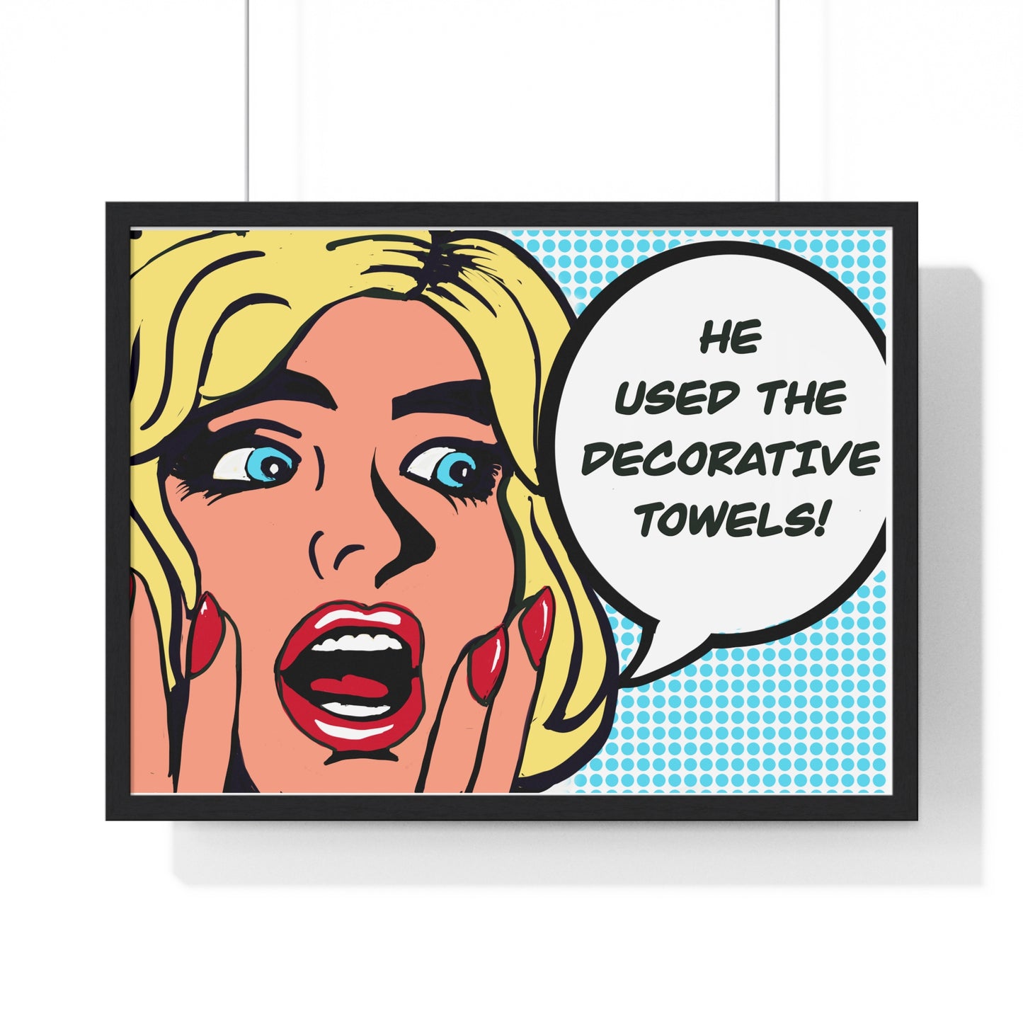 Pop Art Sassy Series Potty Humor Decorative Towels Horizontal Framed Poster