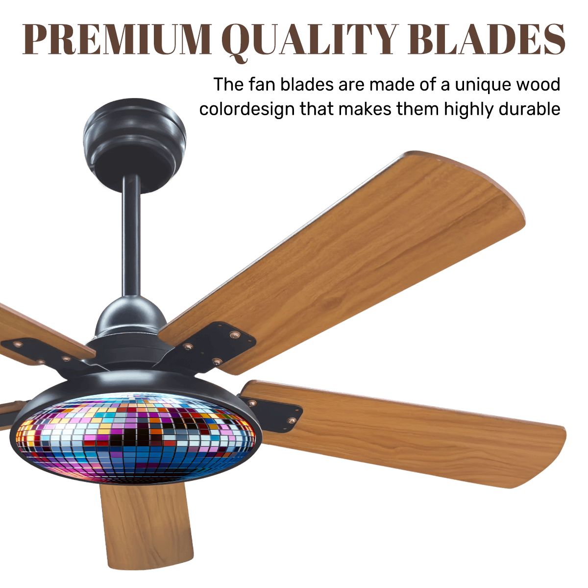 ๐ Disco Ball Ceiling Fan With Light ๐บ