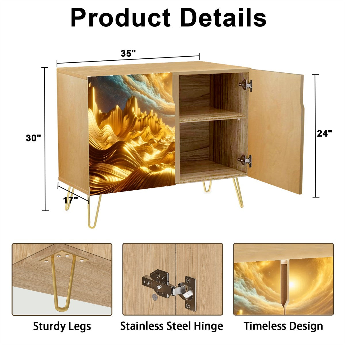 ✨ Waves of Gold Cabinet✨