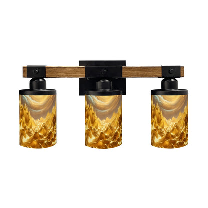 Waves of Gold Vanity Light Fixture
