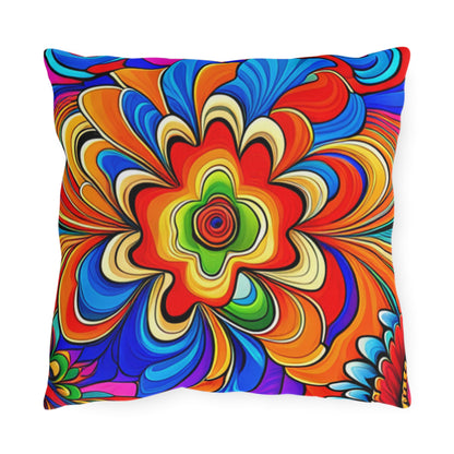 Psychedelic 60s Outdoor Pillow -- Groovy Comfort for any Space