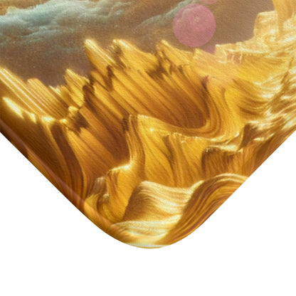 Waves of Gold Bath Mat