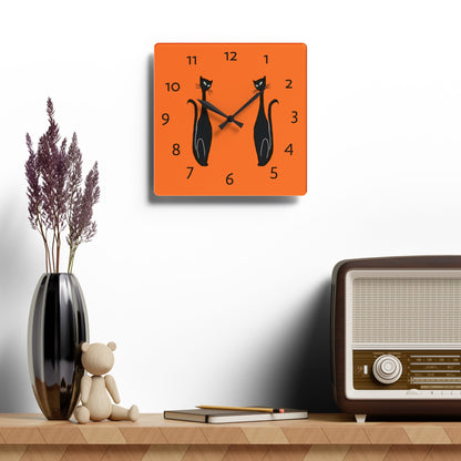 🐾 Two Cool Cats Wall Clock  🐾