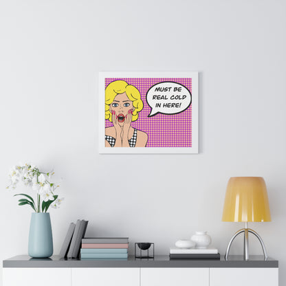 Pop Art Inspired Bathroom Art Rude Woman Framed Horizontal Poster