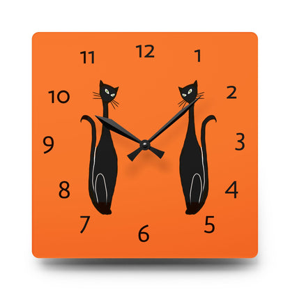 🐾 Two Cool Cats Wall Clock  🐾
