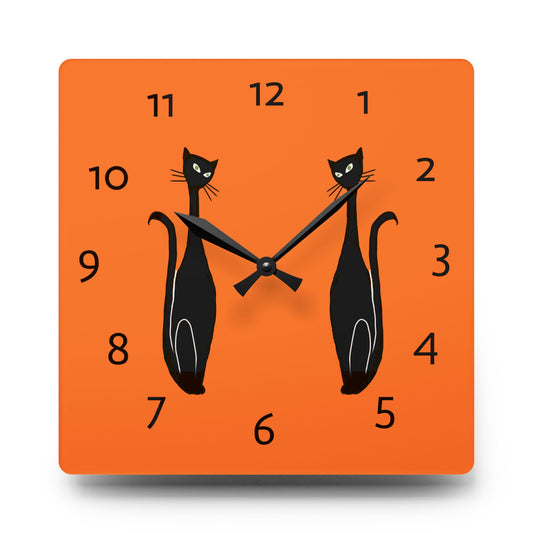 🐾 Two Cool Cats Wall Clock  🐾