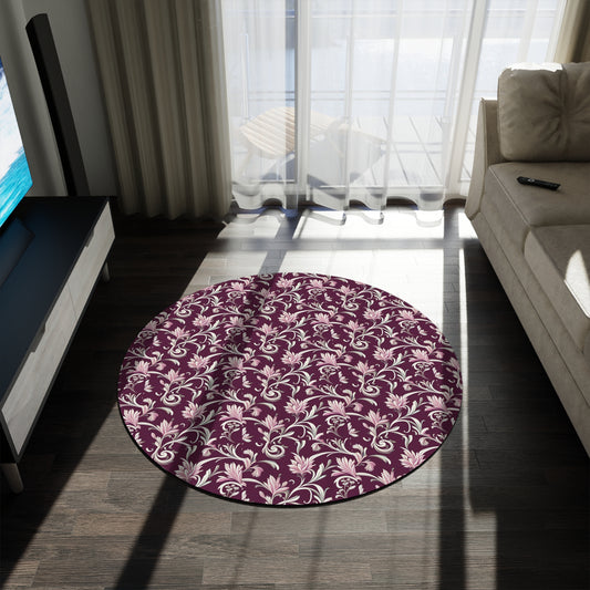 French Rococo Round Rug