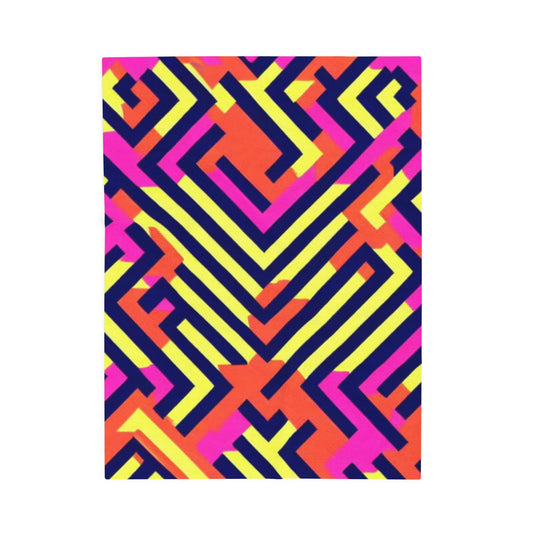 1980's Inspired Velveteen Plush Blanket