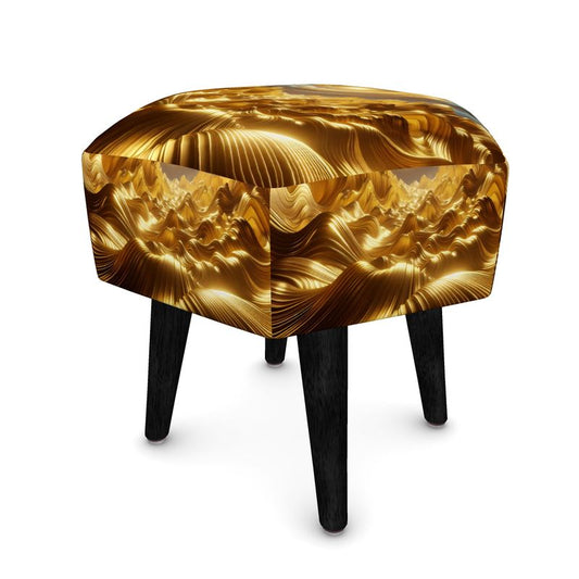 Waves of Gold Footstool