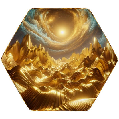 Waves of Gold Footstool