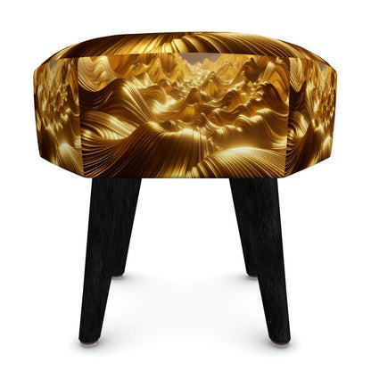 Waves of Gold Footstool
