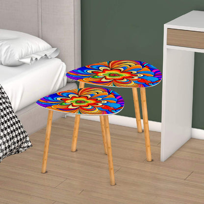 Psychedelic 60's Coffee Table Set of 2