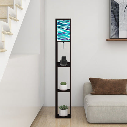 90s Vibe Floor Lamp with Shelves