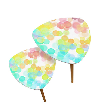 Bokeh Lights Triangle Coffee Table Set of 2