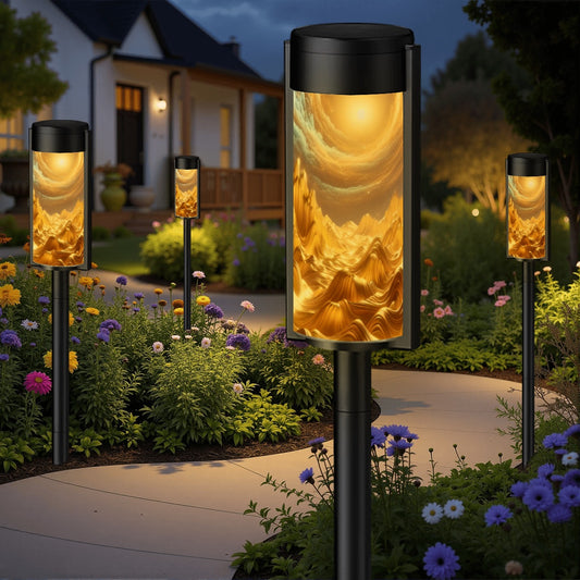 Waves of Gold Outdoor Solar Lights  💛🌙