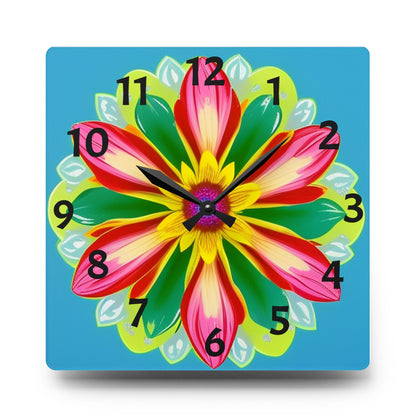 Flower Power Wall Clock