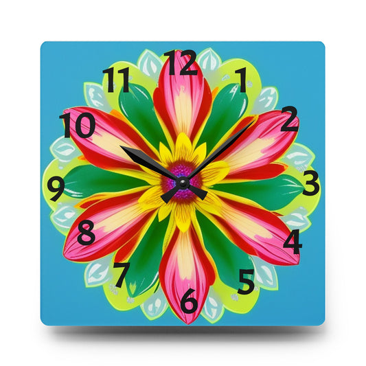 Flower Power Wall Clock