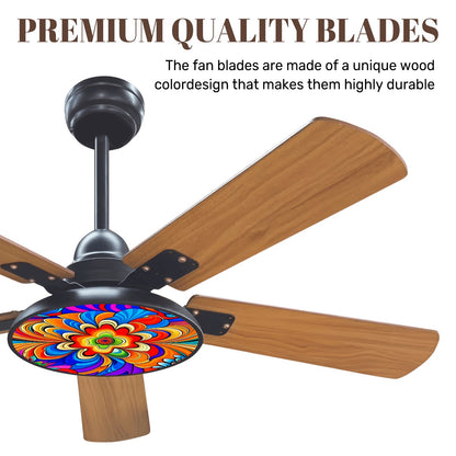🌀 Psychedelic 60s Ceiling Fan -- Retro Style, Modern Comfort 💡