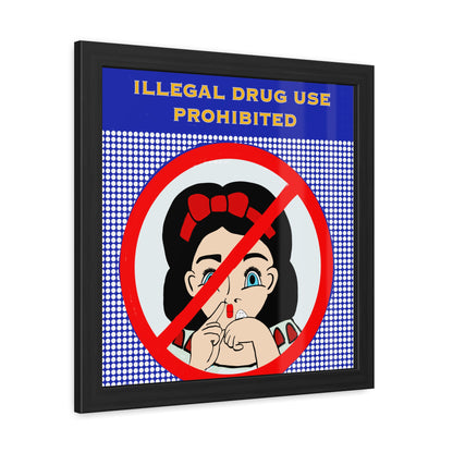 No Drugs In The Bathroom Please Potty Humor Framed Poster