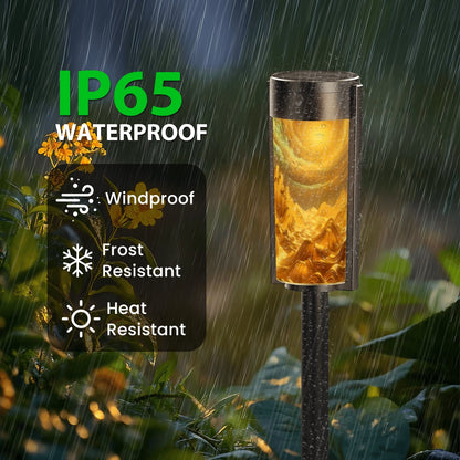 Waves of Gold Outdoor Solar Lights  💛🌙