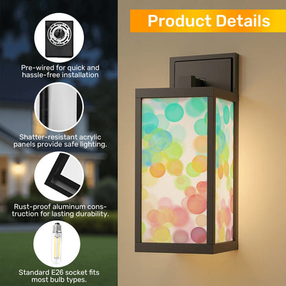Bokeh Inspired Patio Wall Light