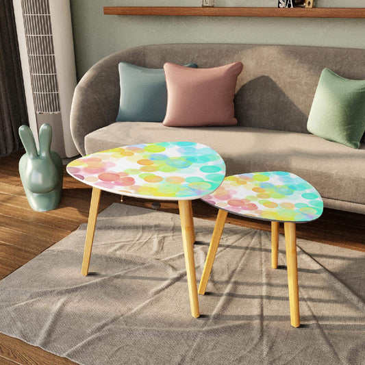 Bokeh Lights Triangle Coffee Table Set of 2