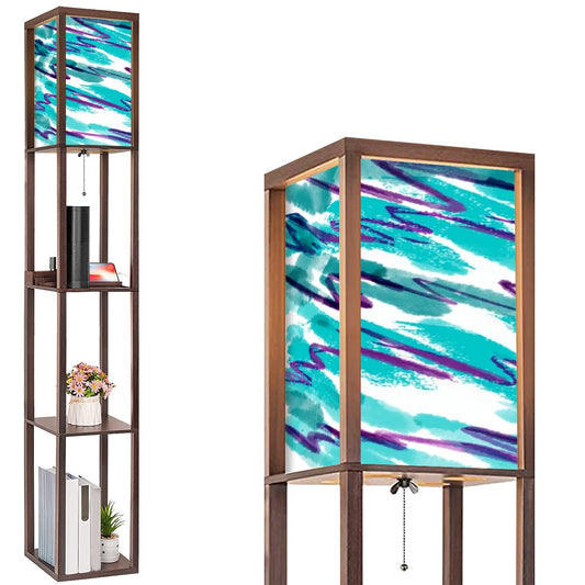 90s Vibe Floor Lamp with Shelves
